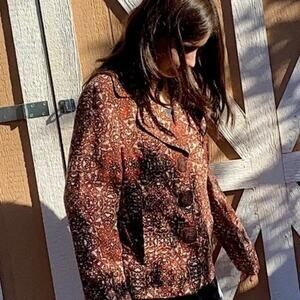 Vintage Linen Bohemian Blazer Jacket